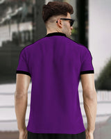 Men Solid Mandarin Collar Cotton Blend Multicolor T-Shirt