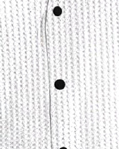 (Pack Of 2) Half Sleeve Plain Black & White Contrast Waffle Shirts