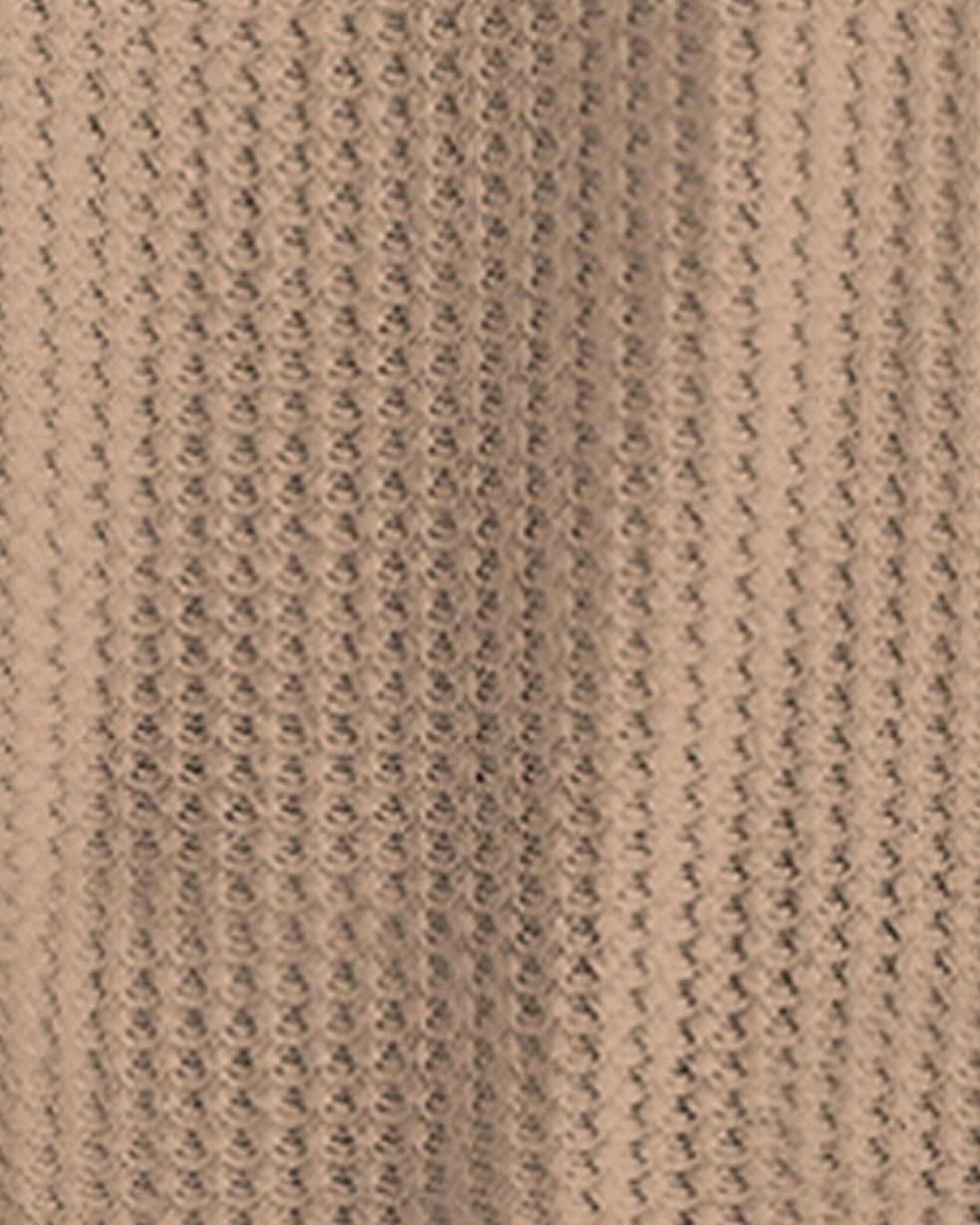 (Pack Of 2) Polo Collar Contrast Black & Beige Waffle Textured T-shirts