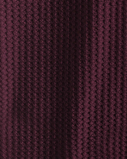 (Pack Of 2) Polo Collar Contrast Waffle White & Maroon Textured T-shirts