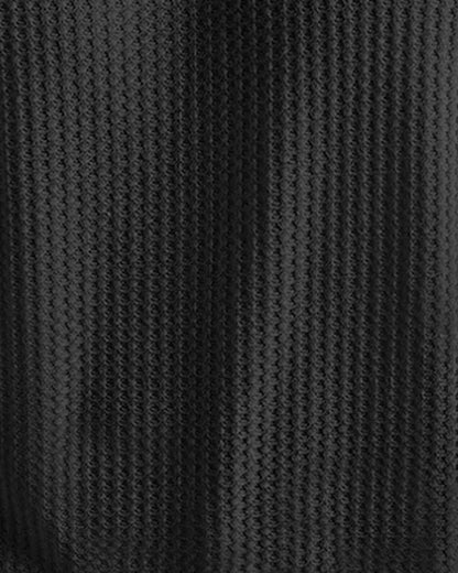 (Pack Of 2) Maroon & Black Men Textured Polo Half Sleeve Waffle T-shirts