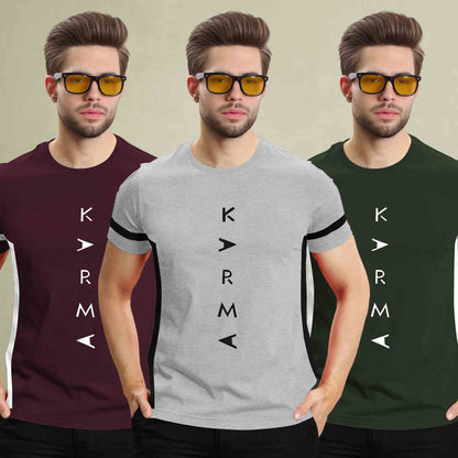 (Pack Of 3) Half Sleeve Printed Tshirts- 17 Variants