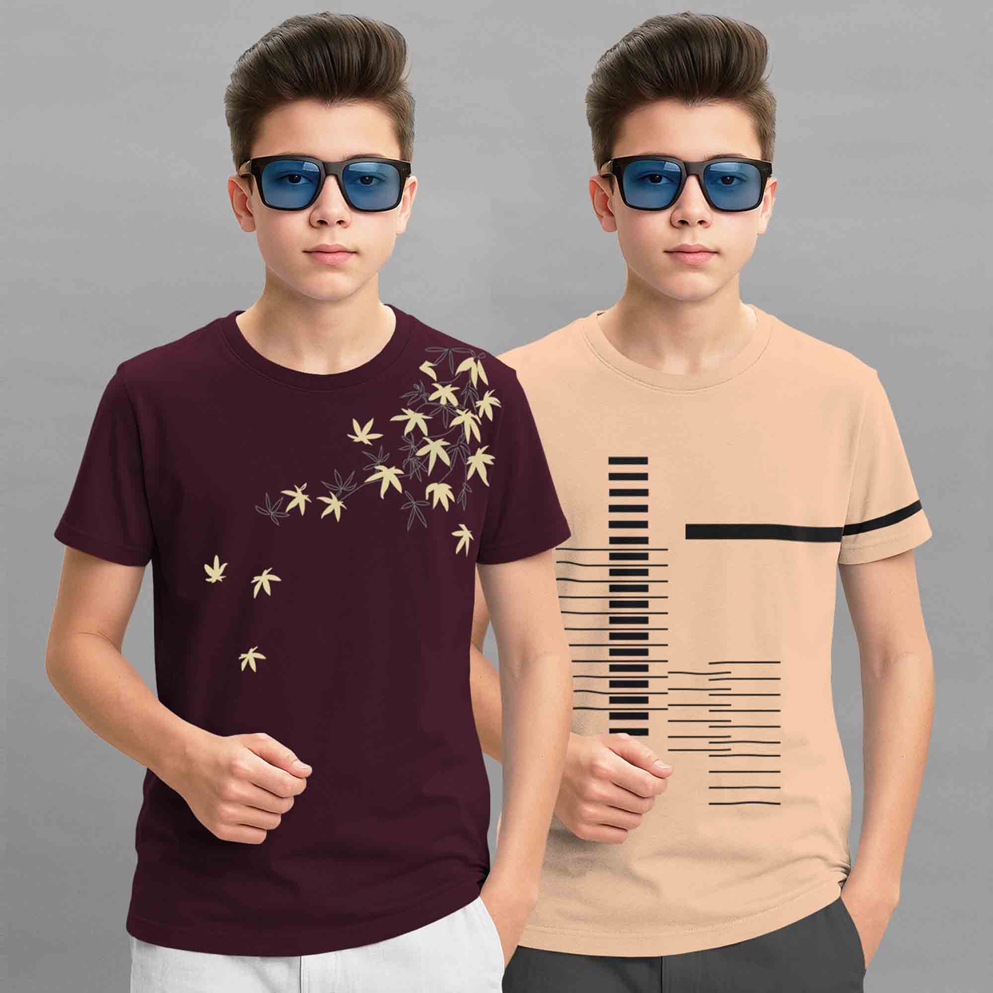 Boys Combo Pack Half Sleeve Printed Tshirts - 17 Variants