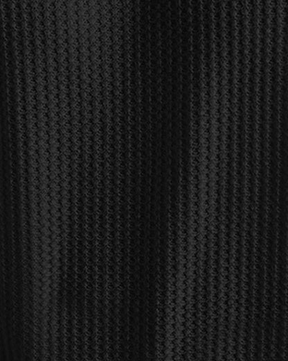 (Pack Of 2) Men Maroon & Black Textured Polo Contrast Half Sleeve Waffle T-shirts