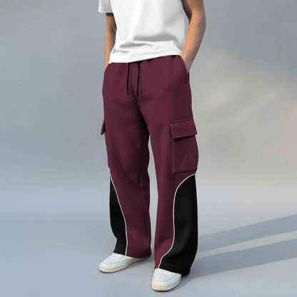 Men 4 Pockets Dual Color And Printed  Baggy Cargo Pants