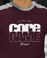 (Pack off 2) Kids Coregame Round Neck Full Sleeve T-Shirts | Maroon & Black