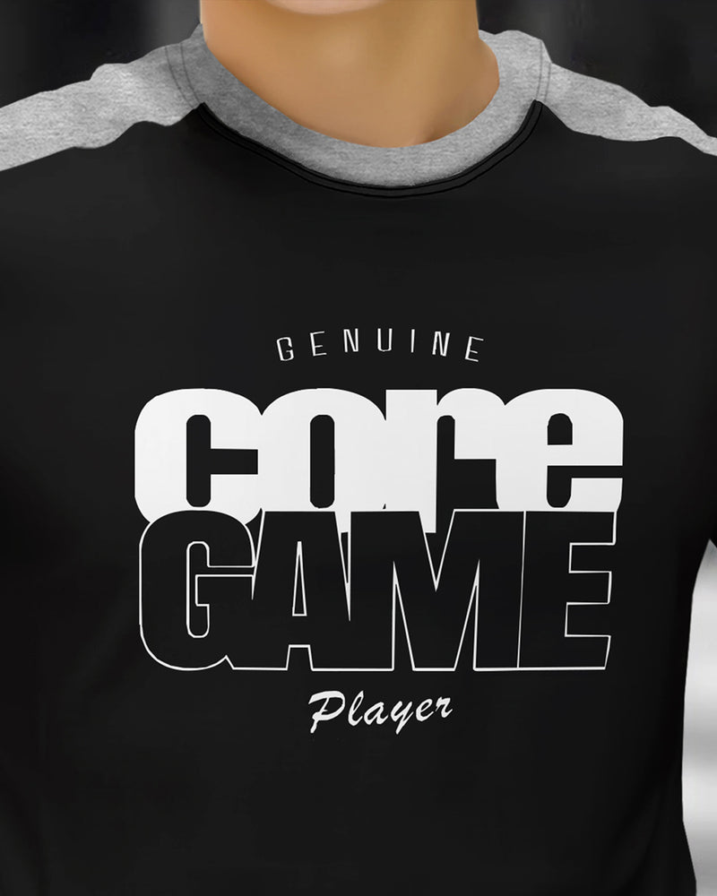 (Pack off 2) Kids Coregame Round Neck Full Sleeve T-Shirts | Maroon & Black