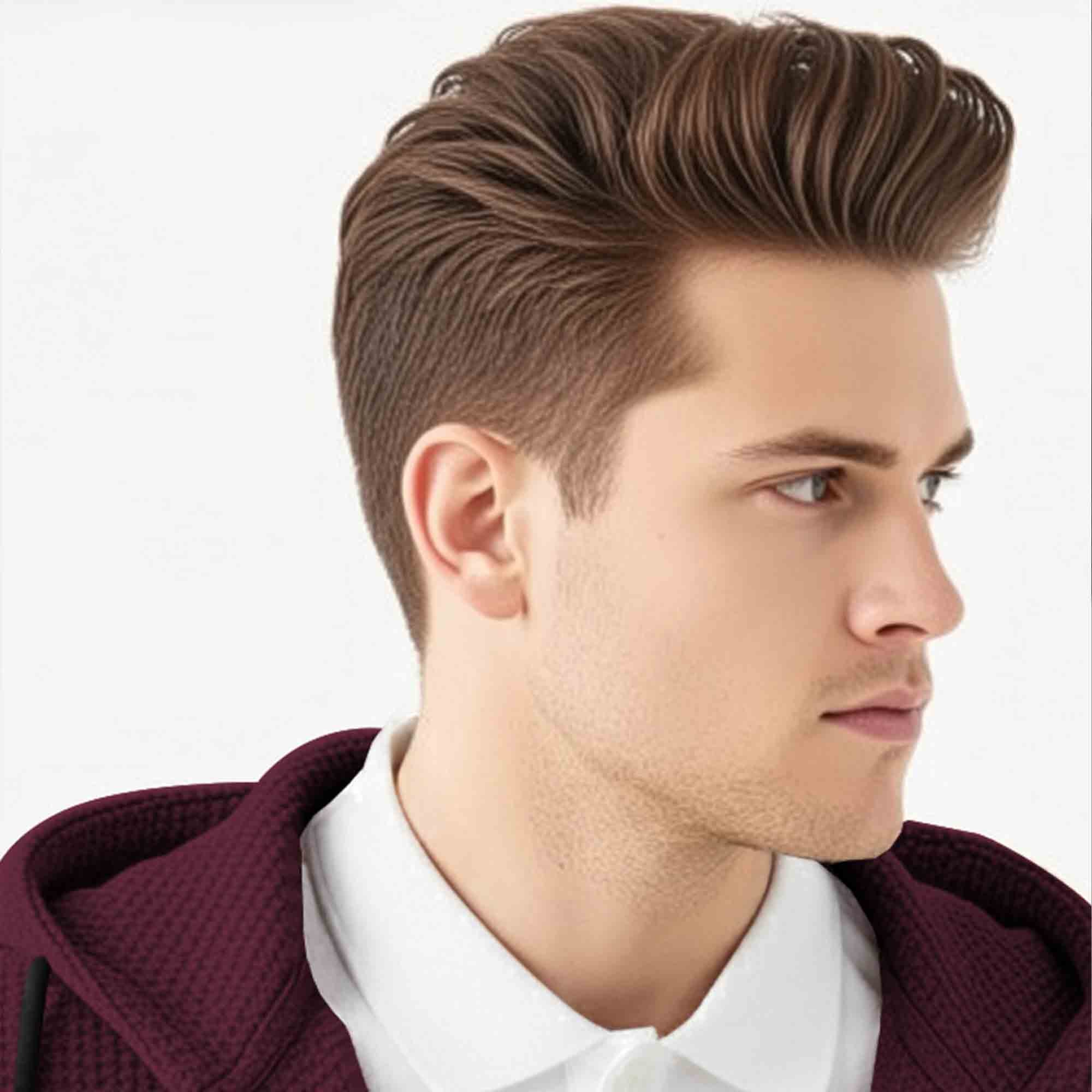 Men Smart Casual Double Pocket Full Sleeve Hooded Maroon Textured Shirt