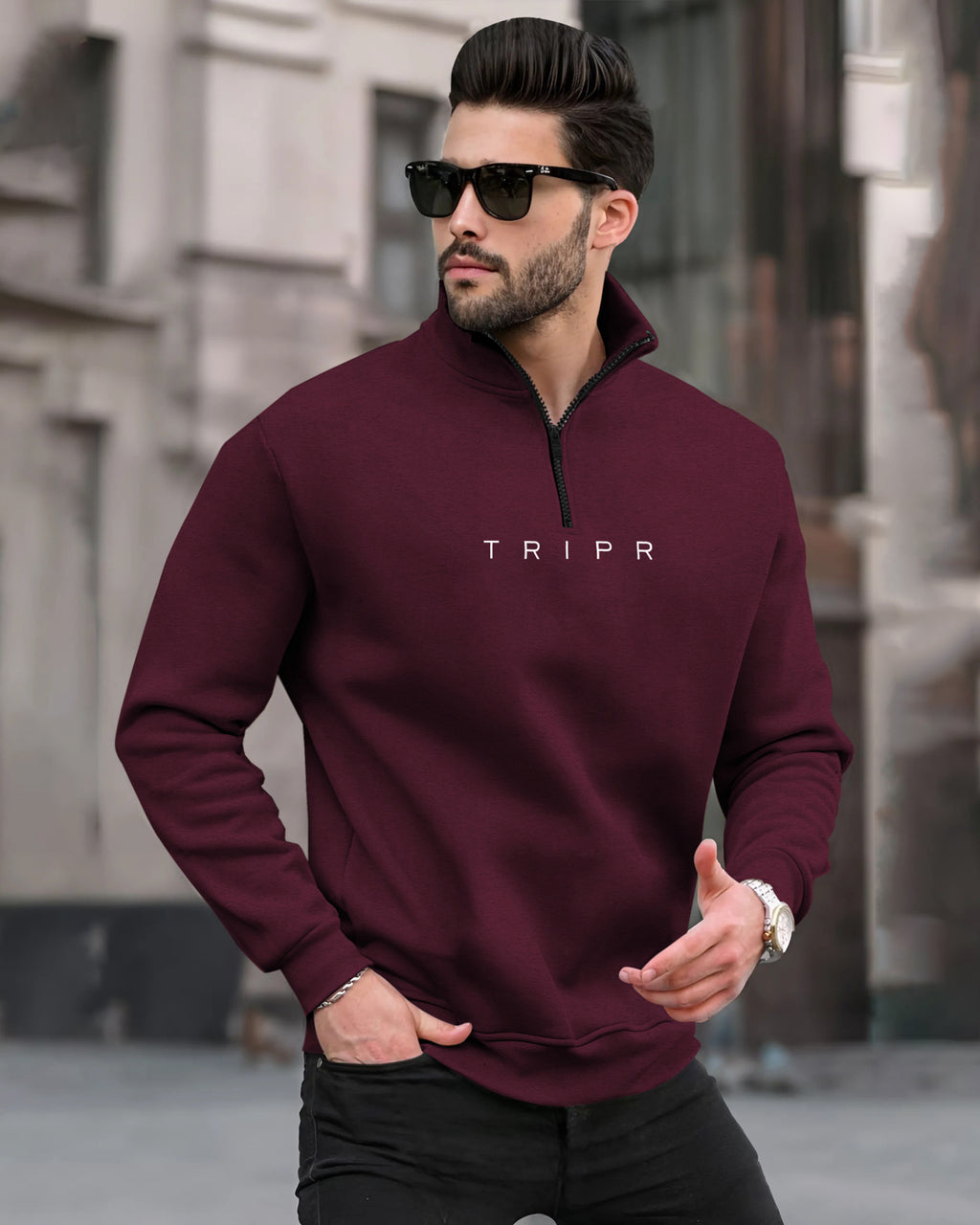 Men High Neck Zipper Sweatshirts - 9 Variants – TRIPR