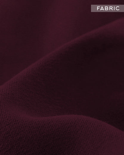 Men Zipper High Neck Maroon Sweatshirt