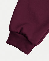 Men Maroon Cuffed Loopknit Jogger Pant