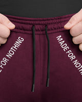 Men Maroon Cuffed Loopknit Jogger Pant