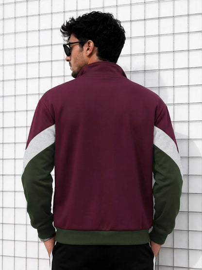 Mens High Neck Multicolor Winter Jacket