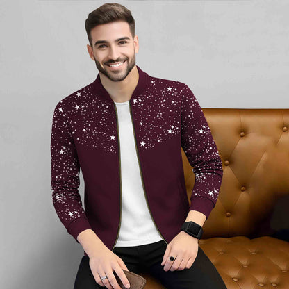 Men's Printed Round Neck Jackets