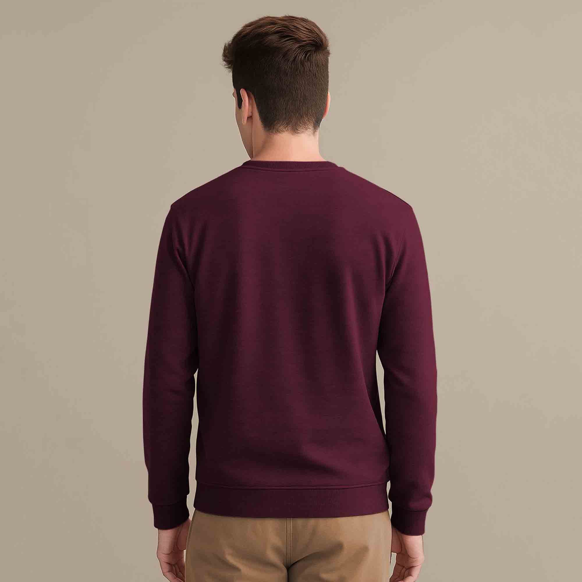 Men Solid Colors Round Neck Sweatshirts 7 Variants