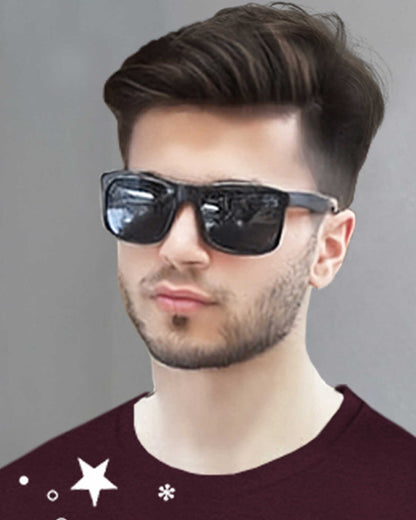 Men Full Sleeve Star Printed Round Neck T-Shirt Maroon