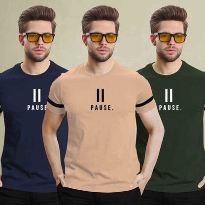 (Pack Of 3) Half Sleeve Printed Tshirts- 17 Variants