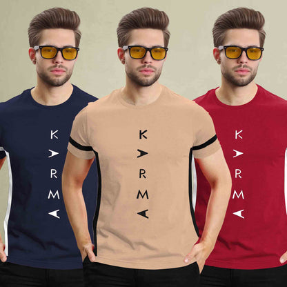 (Pack Of 3) Half Sleeve Printed Tshirts- 17 Variants