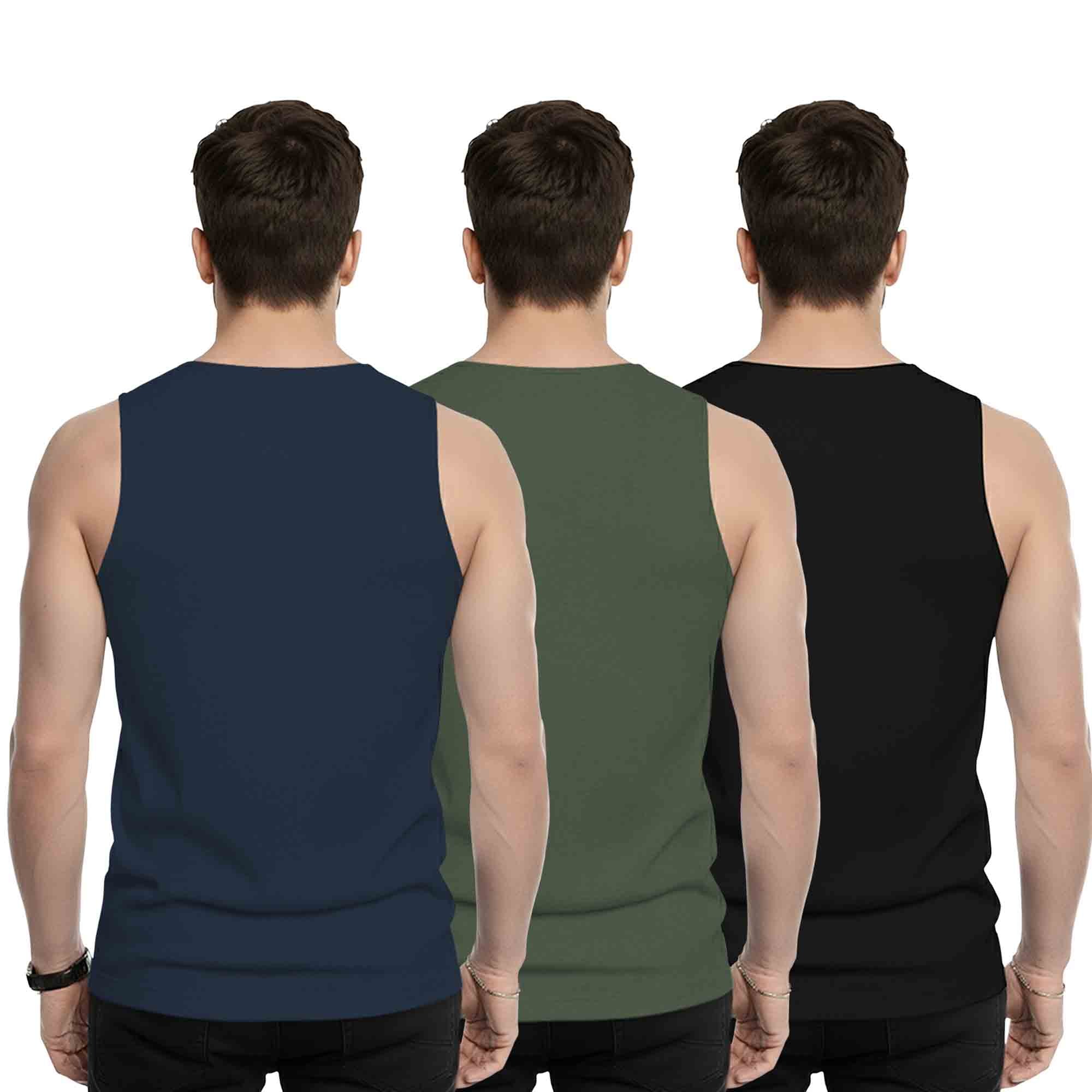 Men Printed Vest  (Pack of 3)