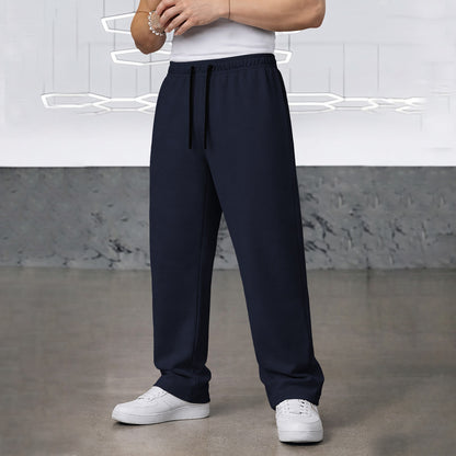 TRIPR Men Solid Loose Fit TrackPant Nayblue