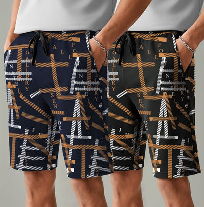 Men (Pack Of 2) Same Printed Design Regular Fit Shorts- 26 Variants