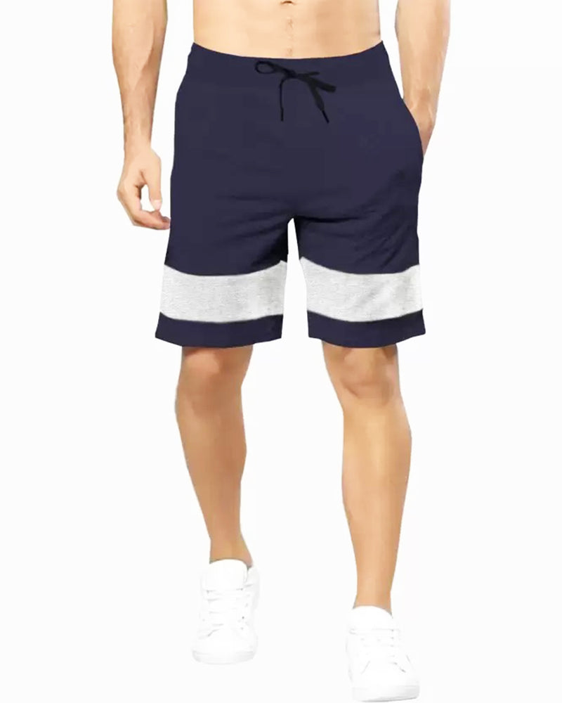 MEN NAVY BLUE GREY SHORT