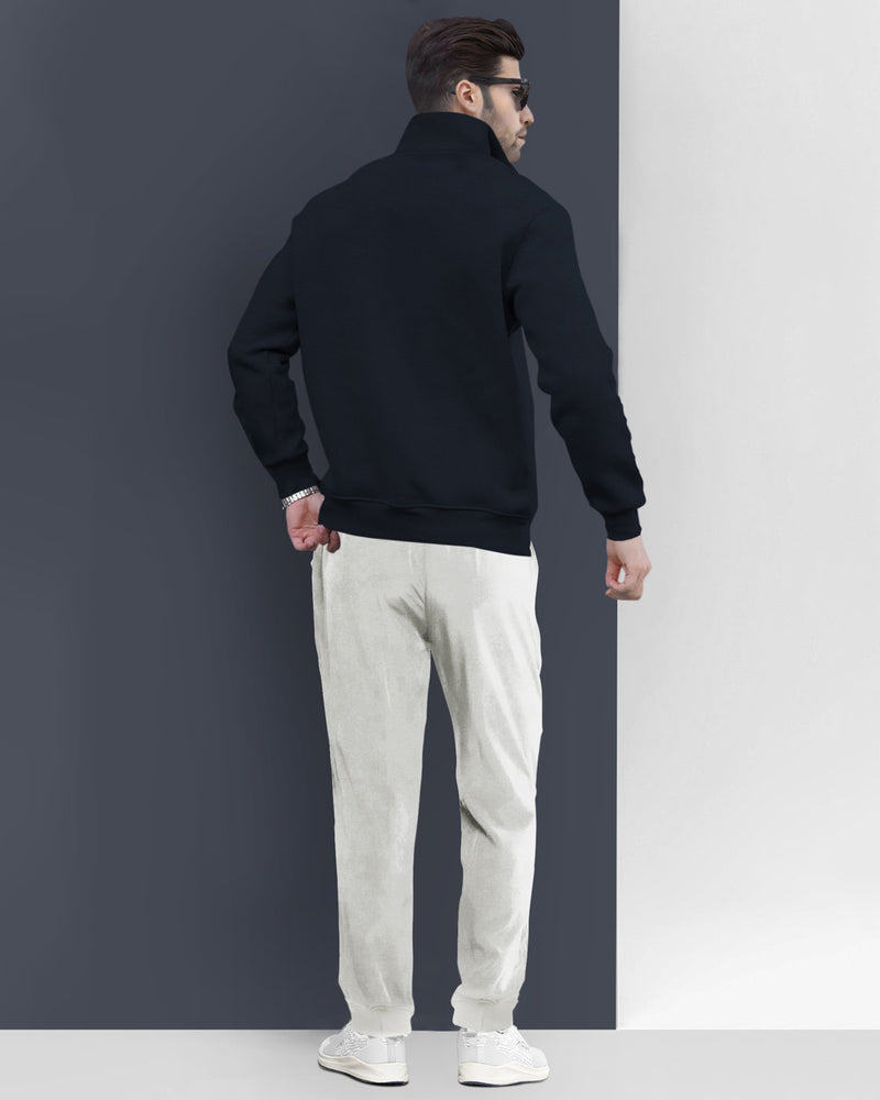 Winter Tracksuit - Navy Blue Sweatshirt & Grey Track Pant