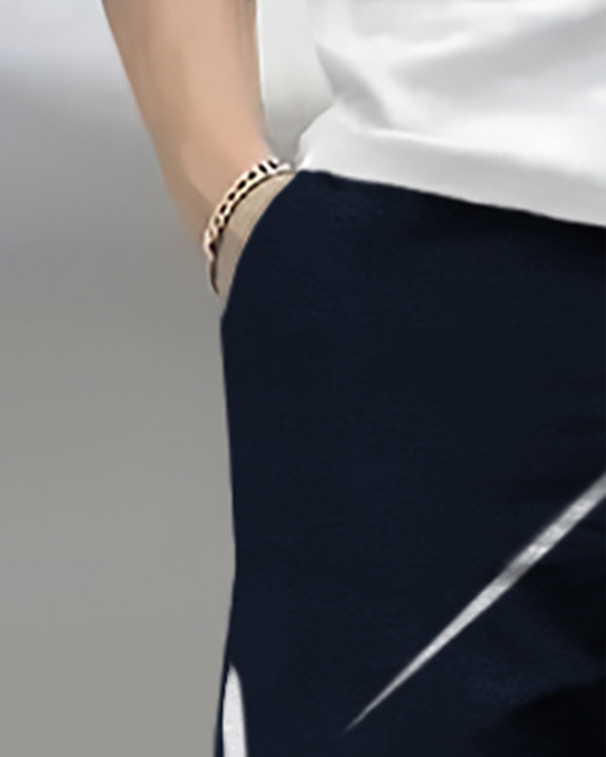 Mens Design Printed Navy Blue Trackpant