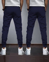 (Pack Of 2) Mens Printed Tarackpants / Navy Blue