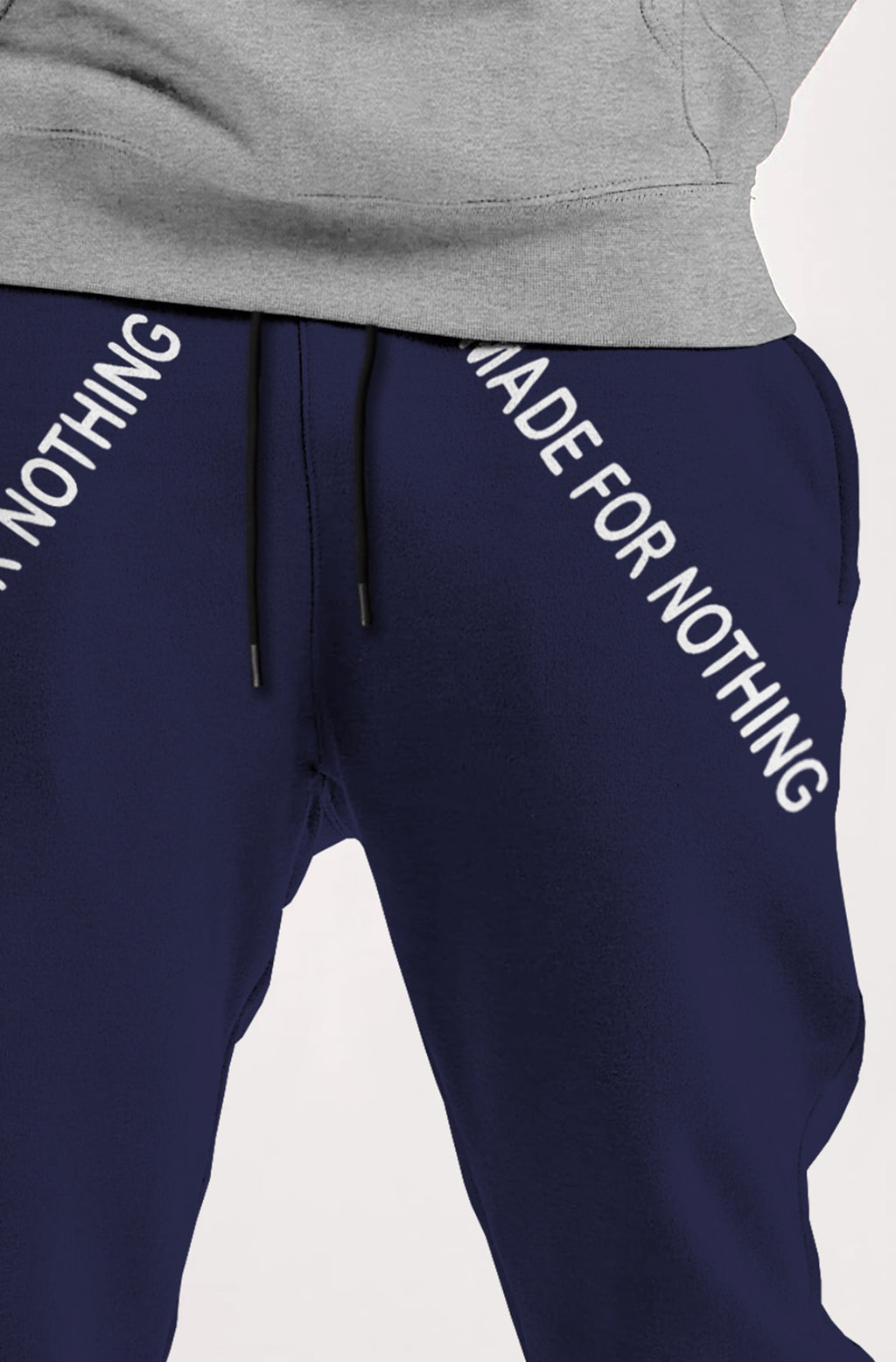 Men Navy Blue Cuffed Loopknit Jogger Pant TRIPR