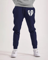 Men Drawstring Cotton Designer Loopknit Jogger / Navy Blue