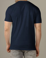 Men's Plain Navy Blue Half Sleeve T-Shirt