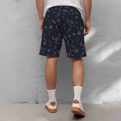 Men Navyblue Design Printed Shorts