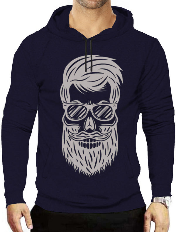 SKULL BEARD Printed Sweatshirt with hood