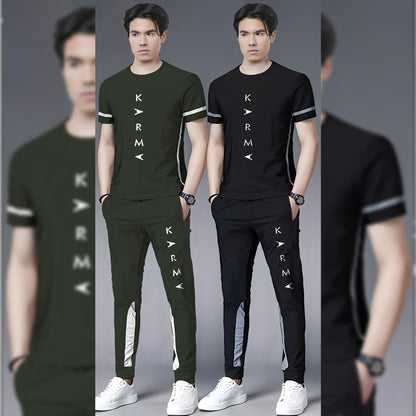 (Pack Of 2) T-shirts And Matching Trackpants Tracksuit For Men