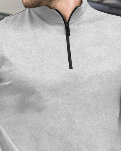 (Pack Of 2) Half Sleeve Men High Neck T-shirts / Navy & Grey