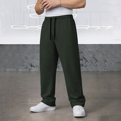 TRIPR Men Solid Loose Fit TrackPant Olivegreen