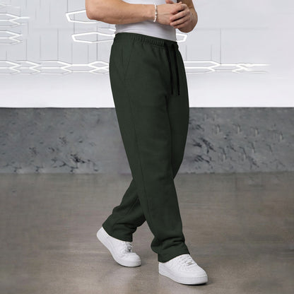 TRIPR Men Solid Loose Fit TrackPant Olivegreen