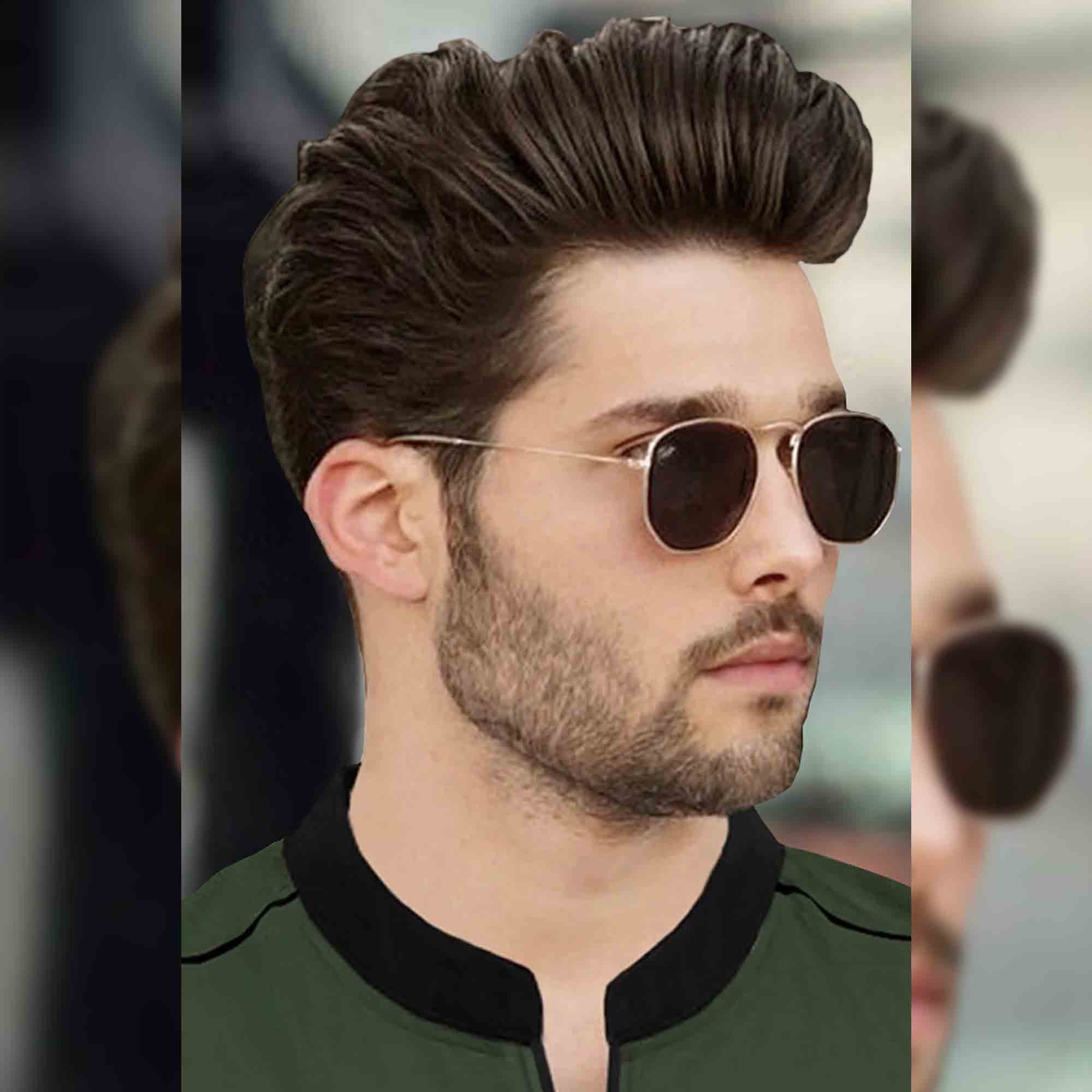 Men Mandarin Collar Long Sleeve Olive Green T-Shirt