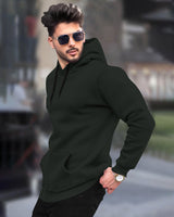 Tracksuit For Men Olivegreen Hooded Sweatshirt & Olivegreen Trackpant