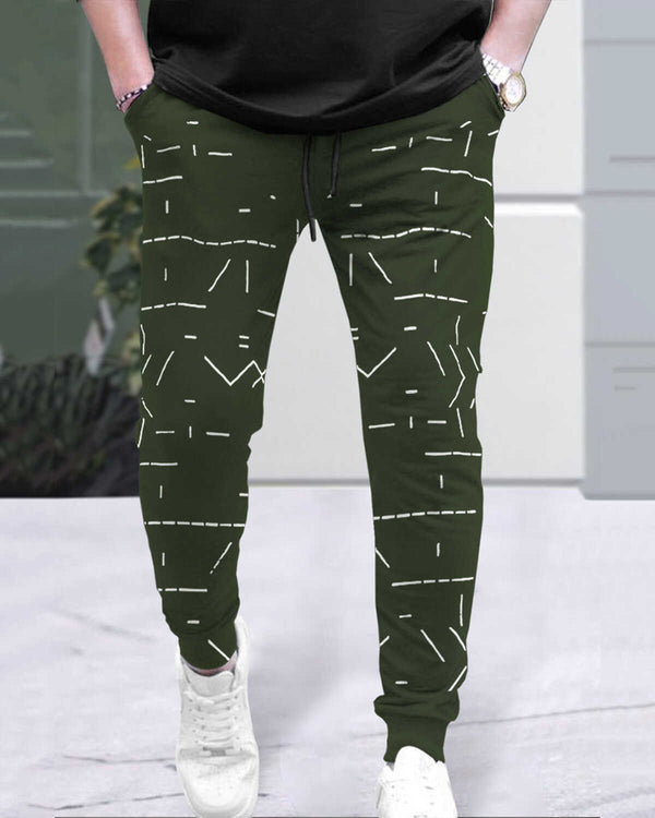 Mens Printed Trackpant / Olivegreen