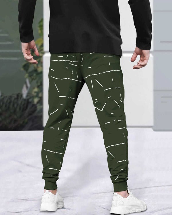 Mens Printed Trackpant / Olivegreen
