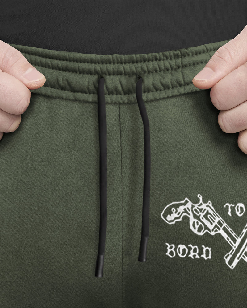 men Printed loopknit Jogger / Olivegreen