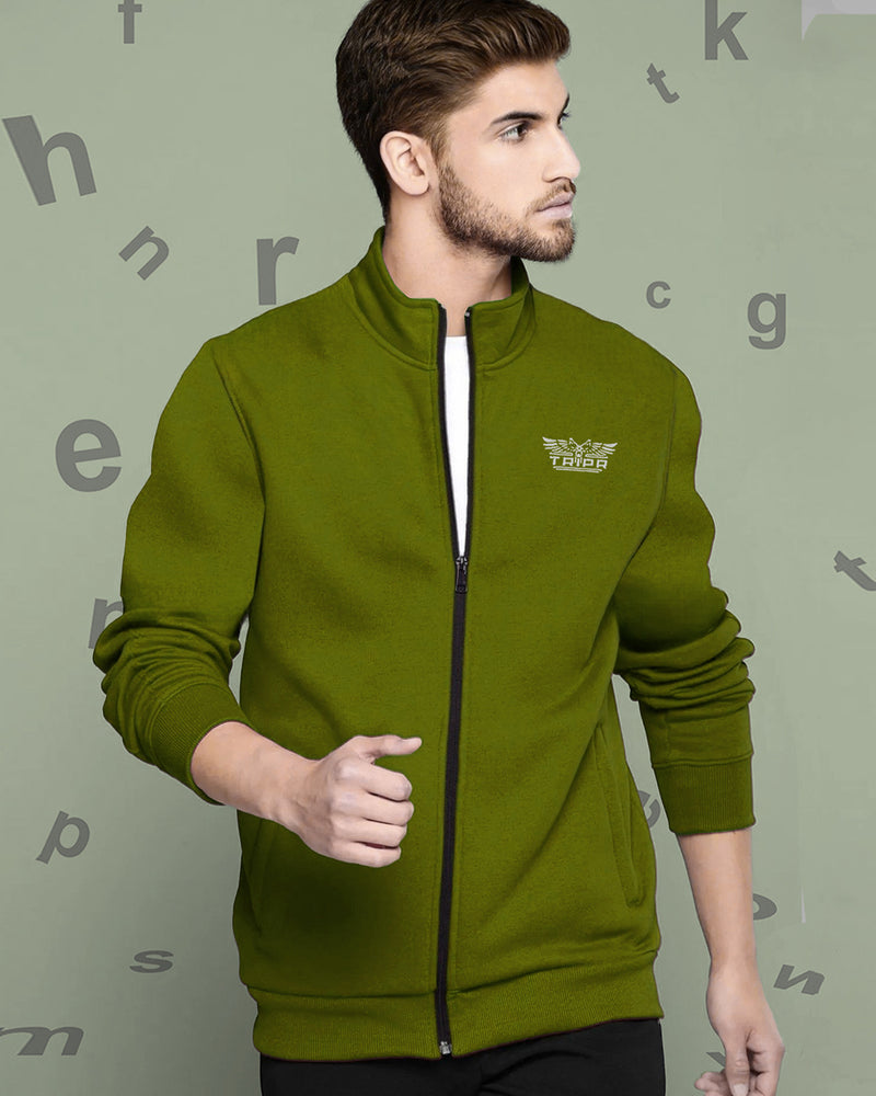 Buy online Olive Green Nylon Bomber Jacket from Jackets for Men by Showoff  for ₹1309 at 70% off | 2024 Limeroad.com