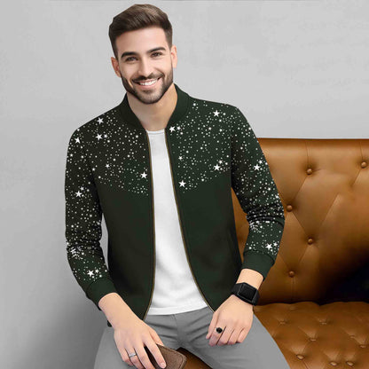 Men's Printed Round Neck Jackets