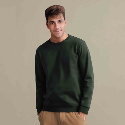 Men Solid Colors Round Neck Sweatshirts 7 Variants