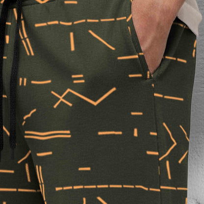Men Printed Regular Fit Shorts Olivegreen