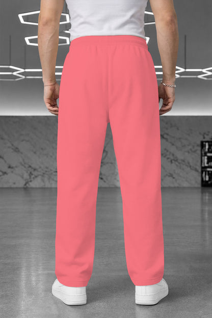 Men Solid Loose Fit TrackPant Pink