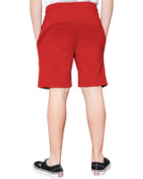 Short For Boys Casual Striped Cotton Blend / Red