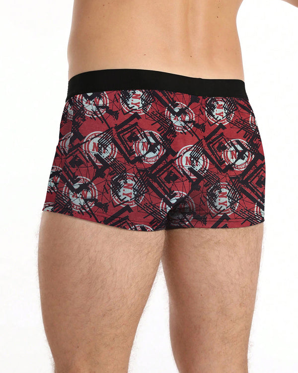 Men Printed Trunk / Red